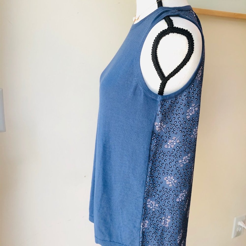 Loft Floral Mixed Sweater Tank Tee Shirt T Top XS